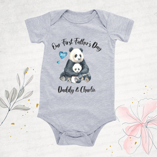 Personalized First Father's Day Daddy and Baby Outfit | CWFamily94