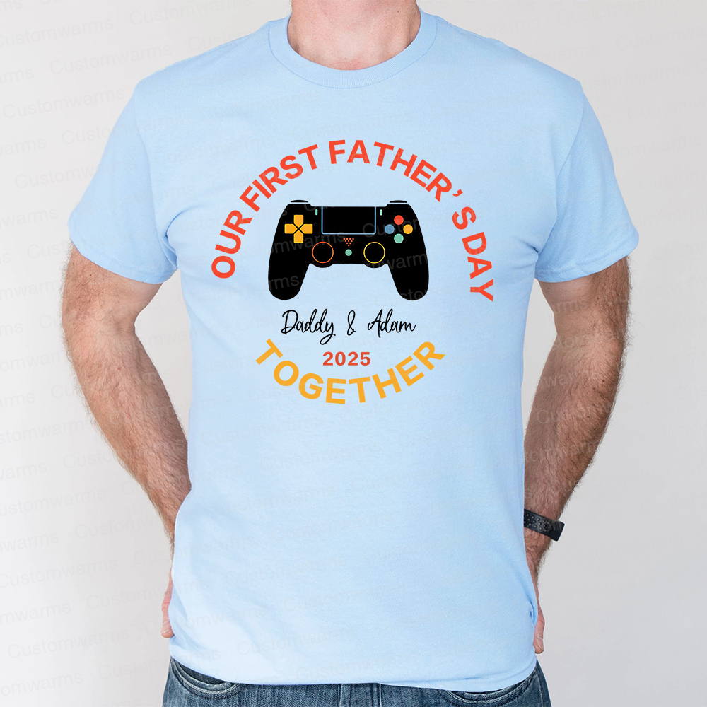 Personalized First Father's Day Daddy and Baby Outfit | CWFamily96