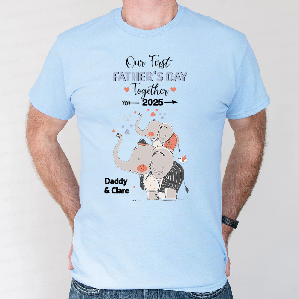 Personalized First Father's Day Daddy and Baby Outfit | CWFamily100