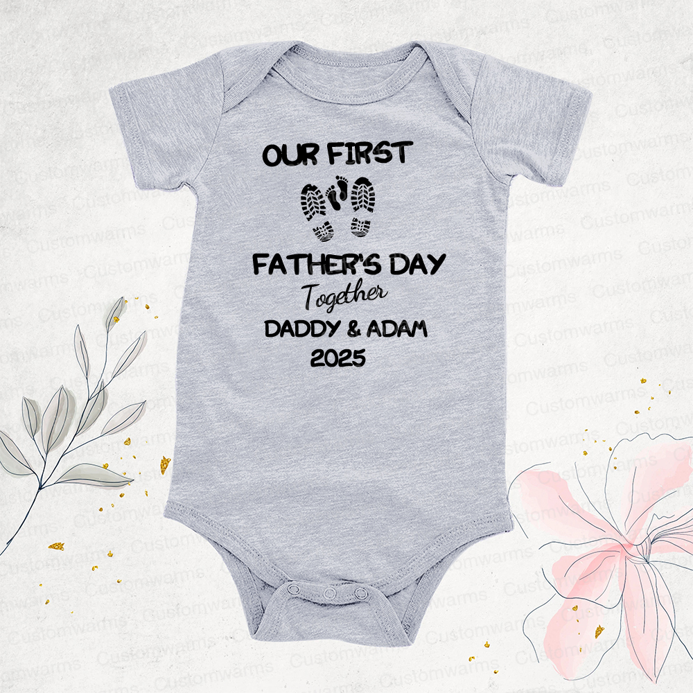 Personalized First Father's Day Daddy and Baby Outfit | CWFamily101