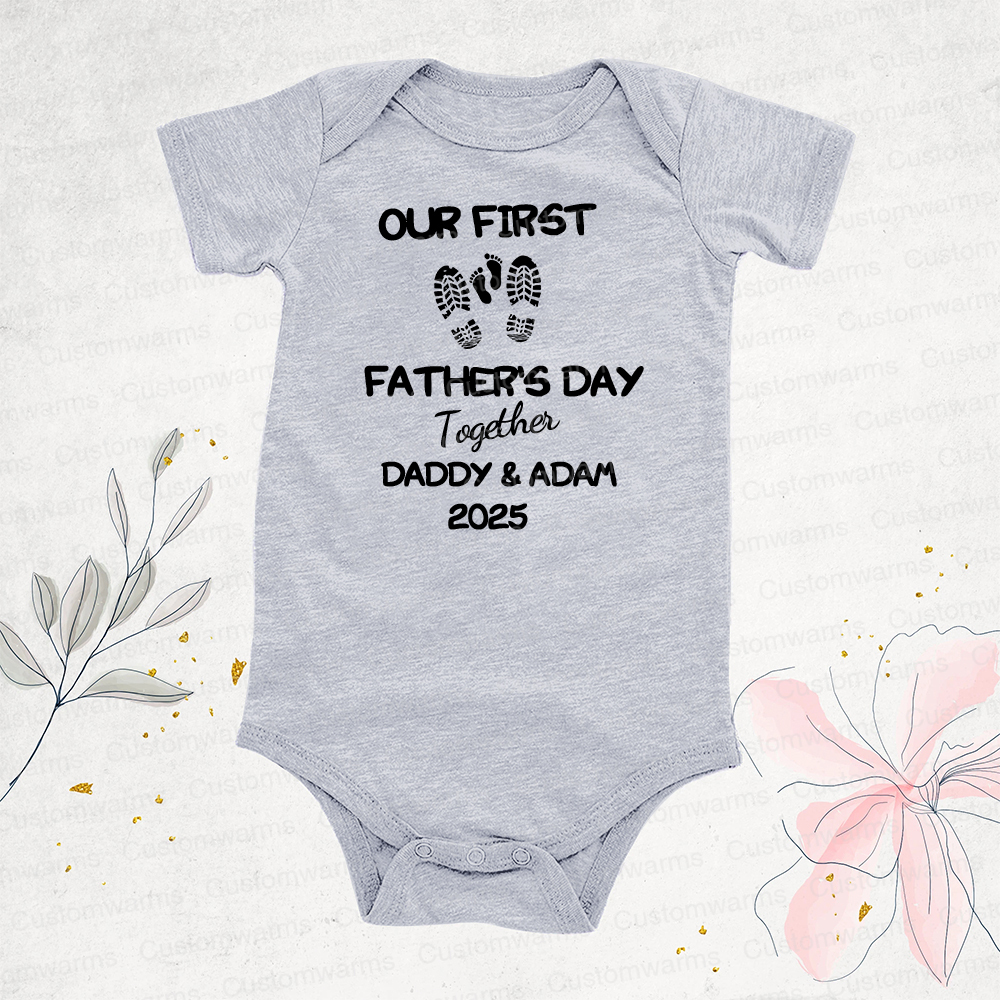 Personalized First Father's Day Daddy and Baby Outfit | CWFamily101