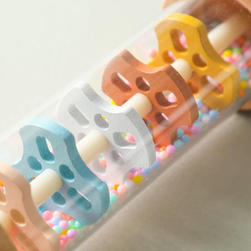 Personalized Baby Wood Rattle Sensory Toy | CWToy135