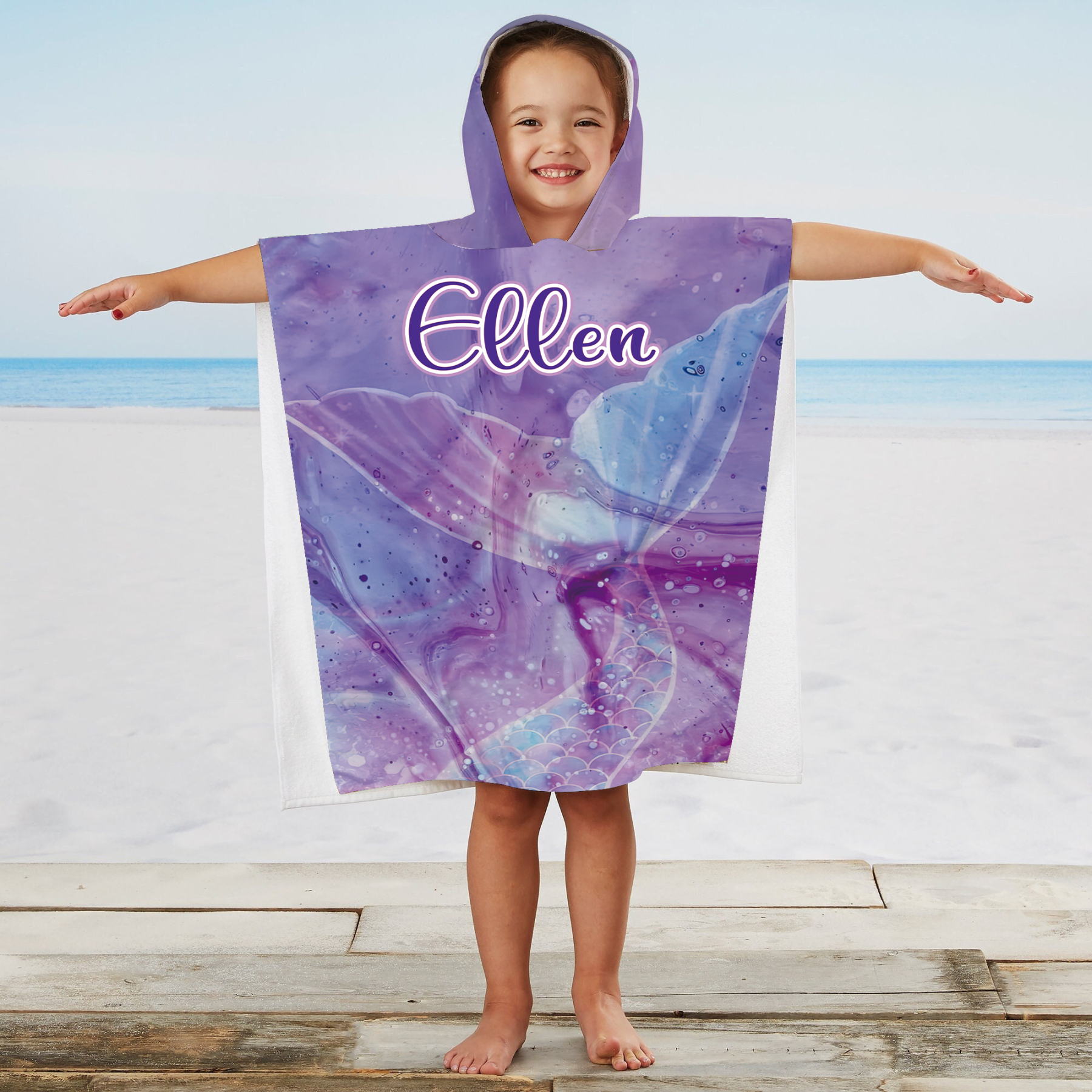Personalized Hooded Beach Towel for Summer & Beach | CWHTowel26