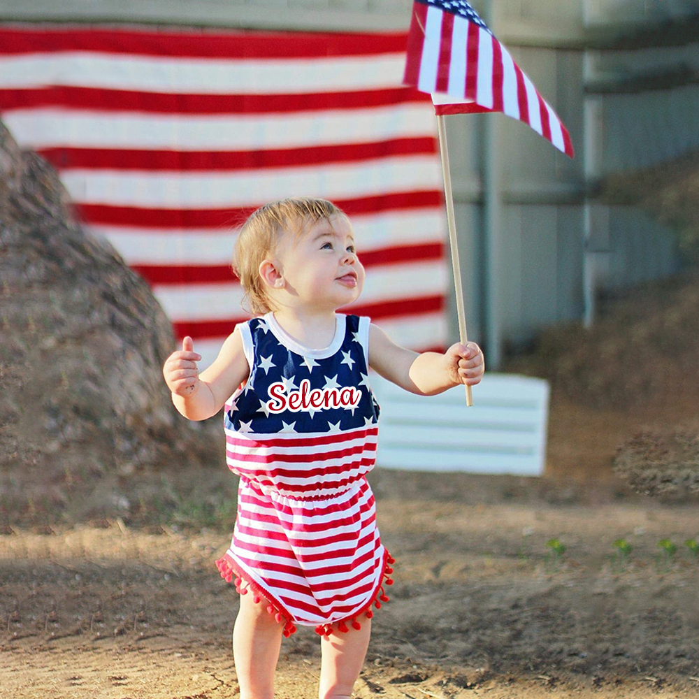 Personalized 4th of July Independence Day Romper | CWBaby238