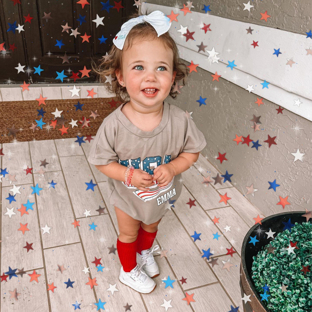 Personalized 4th of July Independence Day Romper | CWBaby246