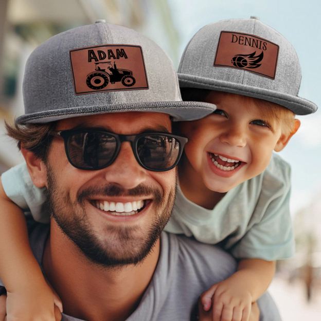 Personalized Leather Patch Tractor Hat for Comfort & Unique | CWBeach56