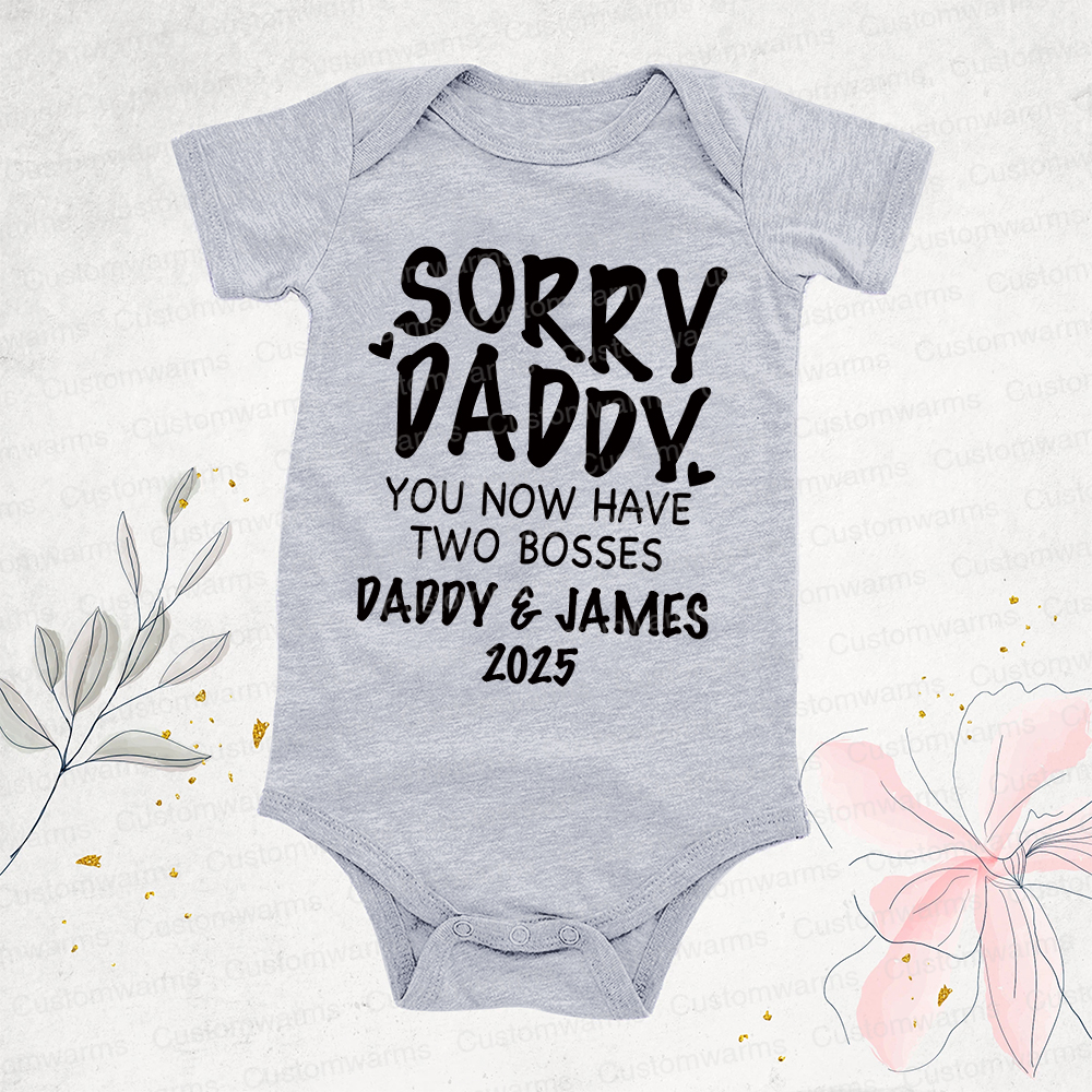 Personalized First Father's Day Daddy and Baby Outfit | CWFamily105