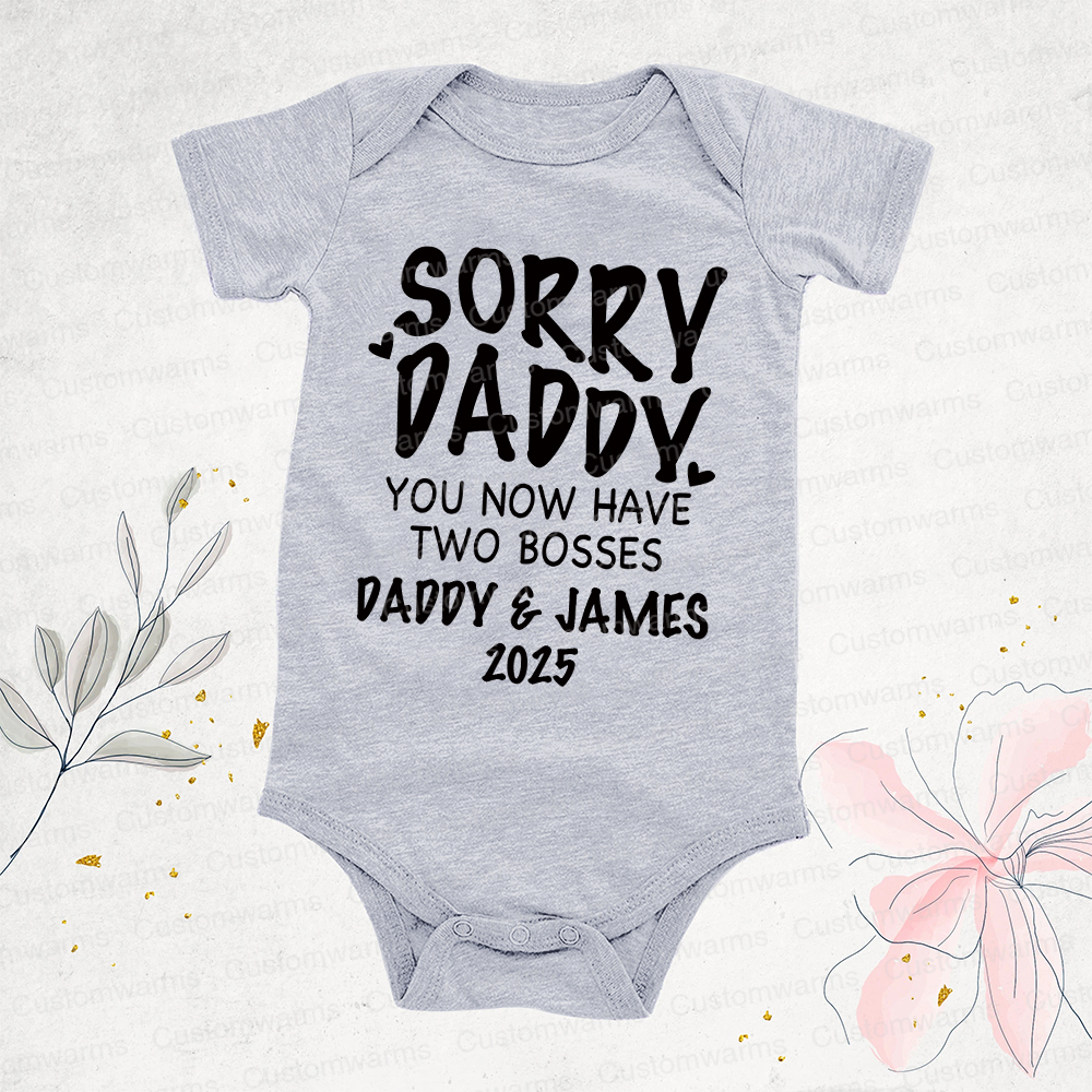 Personalized First Father's Day Daddy and Baby Outfit | CWFamily105