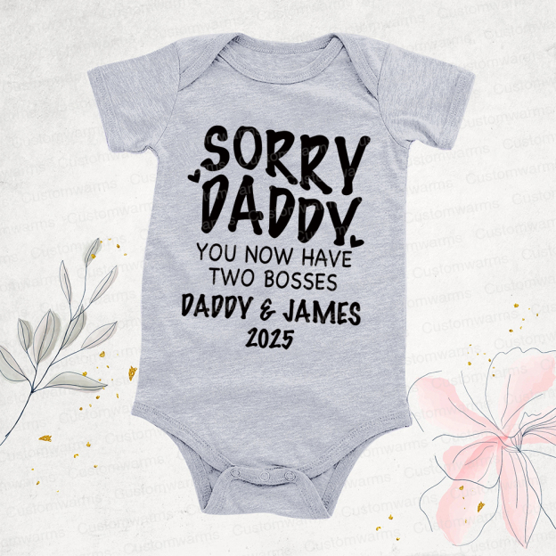 Personalized First Father's Day Daddy and Baby Outfit | CWFamily105