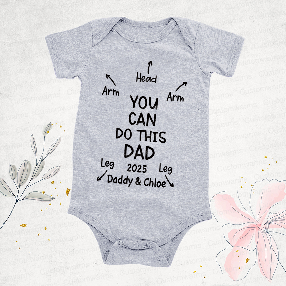 Personalized First Father's Day Daddy and Baby Outfit | CWFamily106