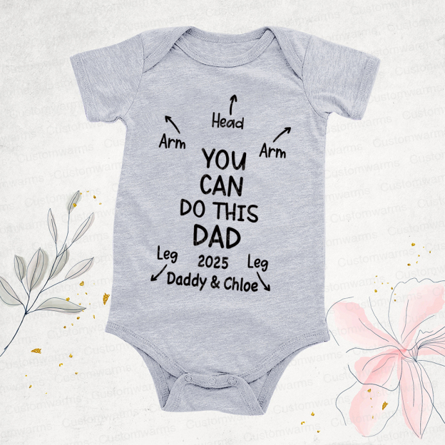 Personalized First Father's Day Daddy and Baby Outfit | CWFamily106