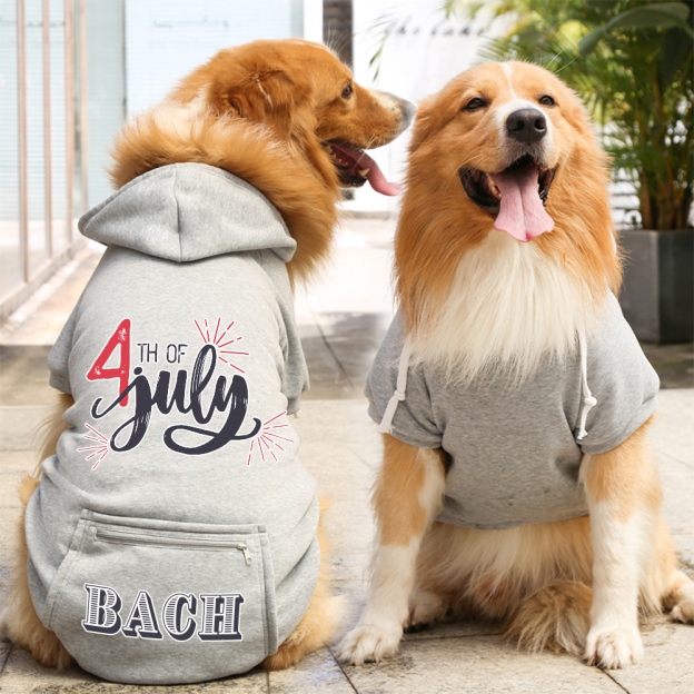 Personalized The 4th of July Pet Hoodie | BKPet153