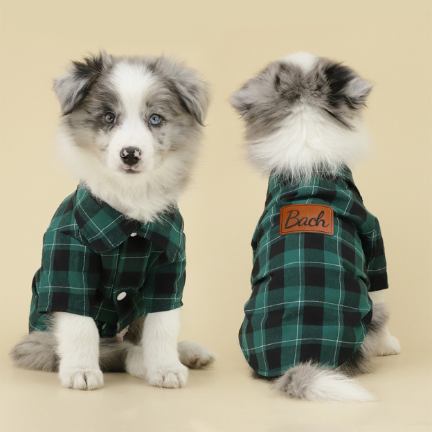 Personalized Leather Patch Pet Shirt | BKPet152