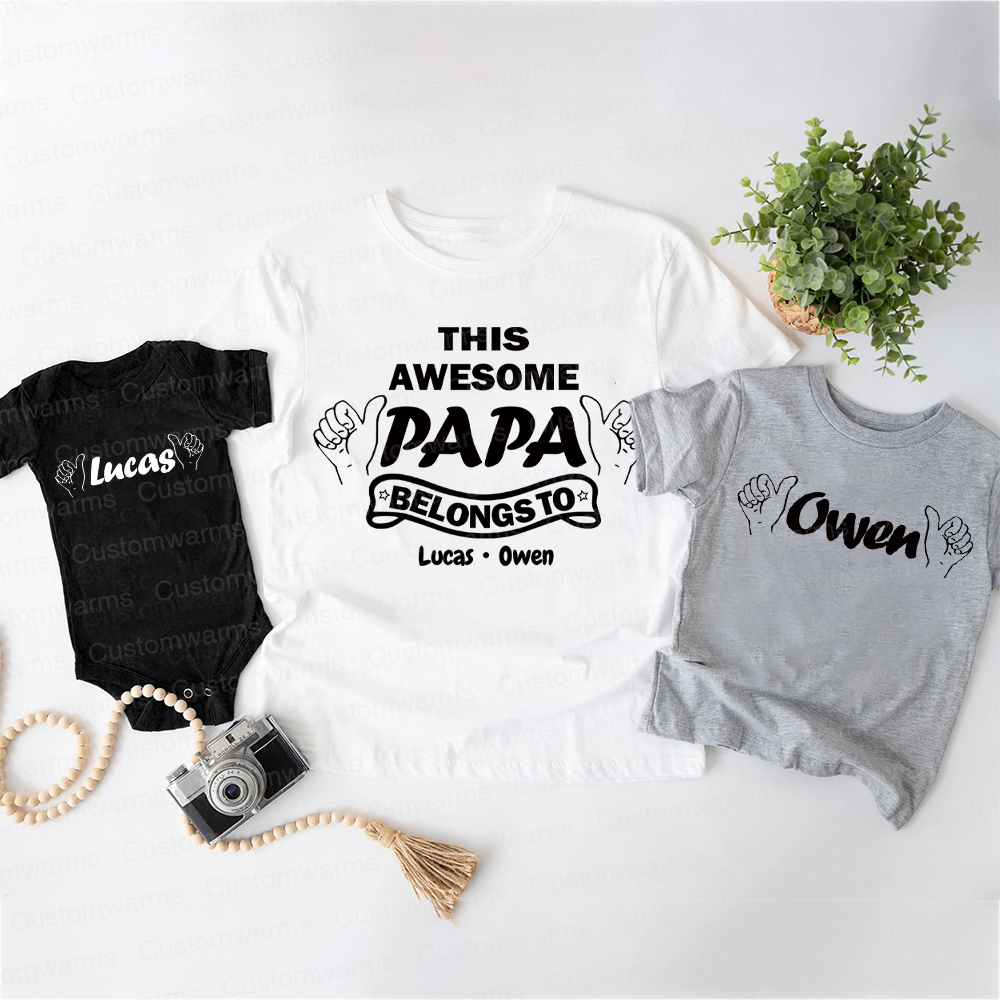 Personalized First Father's Day Daddy and Me Outfit | CWFamily110