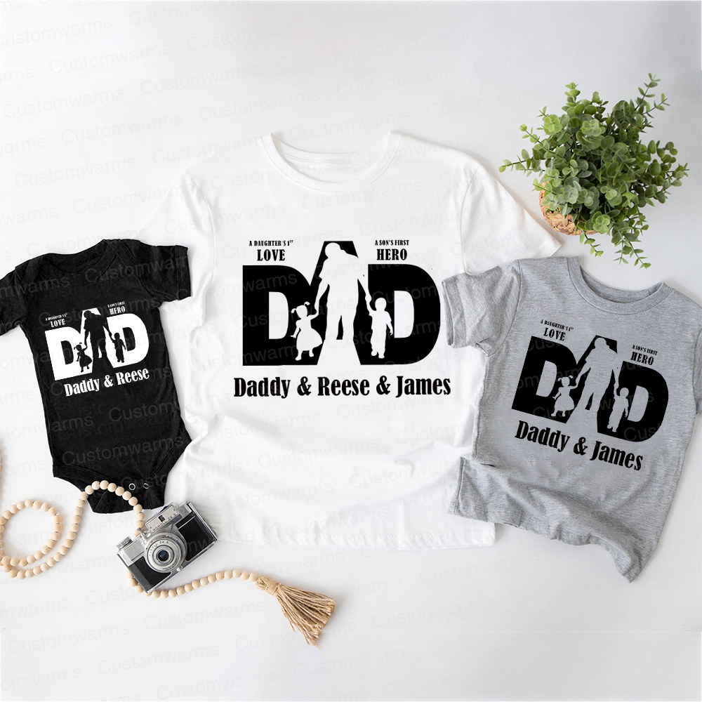 Personalized First Father's Day Daddy and Me Outfit | CWFamily114
