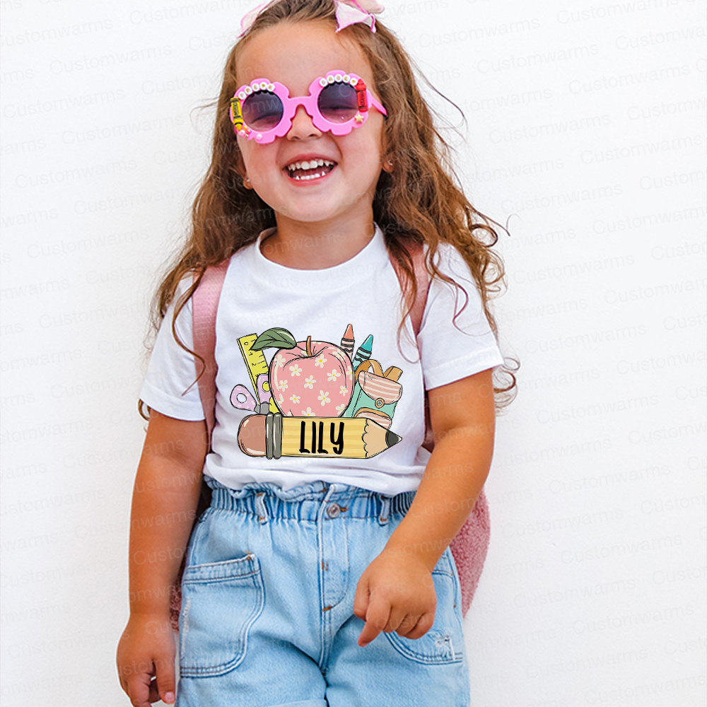 Personalized First Day Of Back To School Shirt | CWSchool02