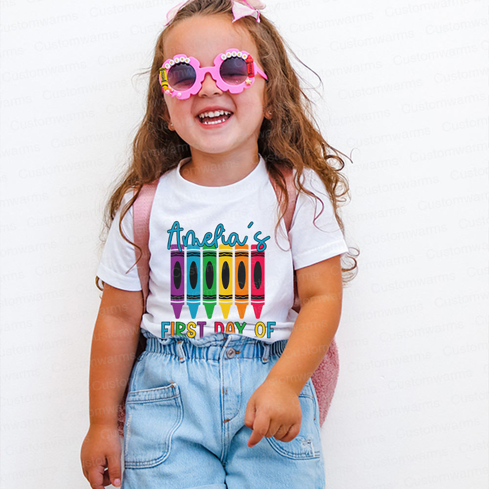 Personalized First Day Of Back To School Shirt | CWSchool04
