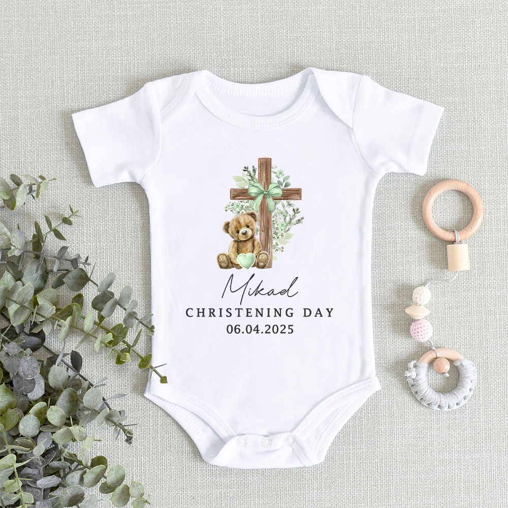 Personalized Baby Christening Day Romper | CWBaby259