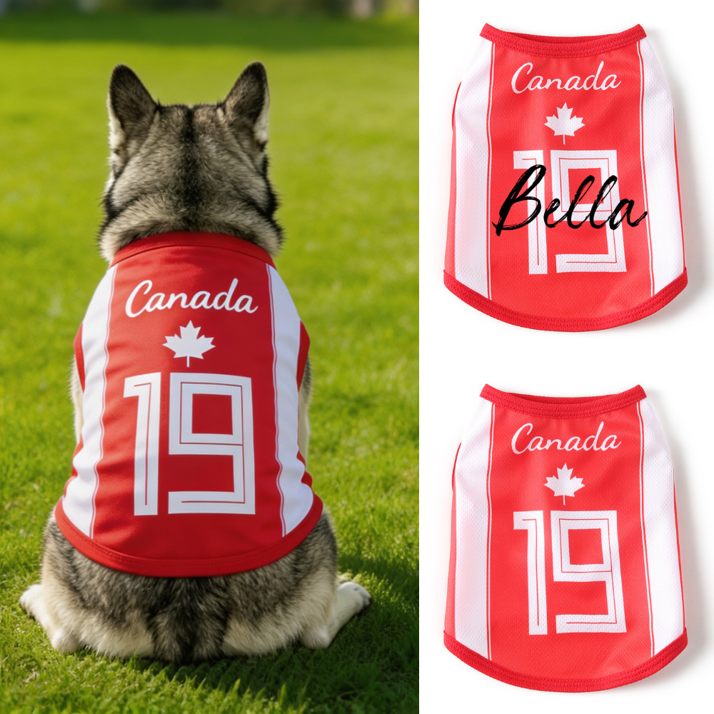 Personalized Dog & Cat Soccer Fan Sporty Vest | MNCloth216