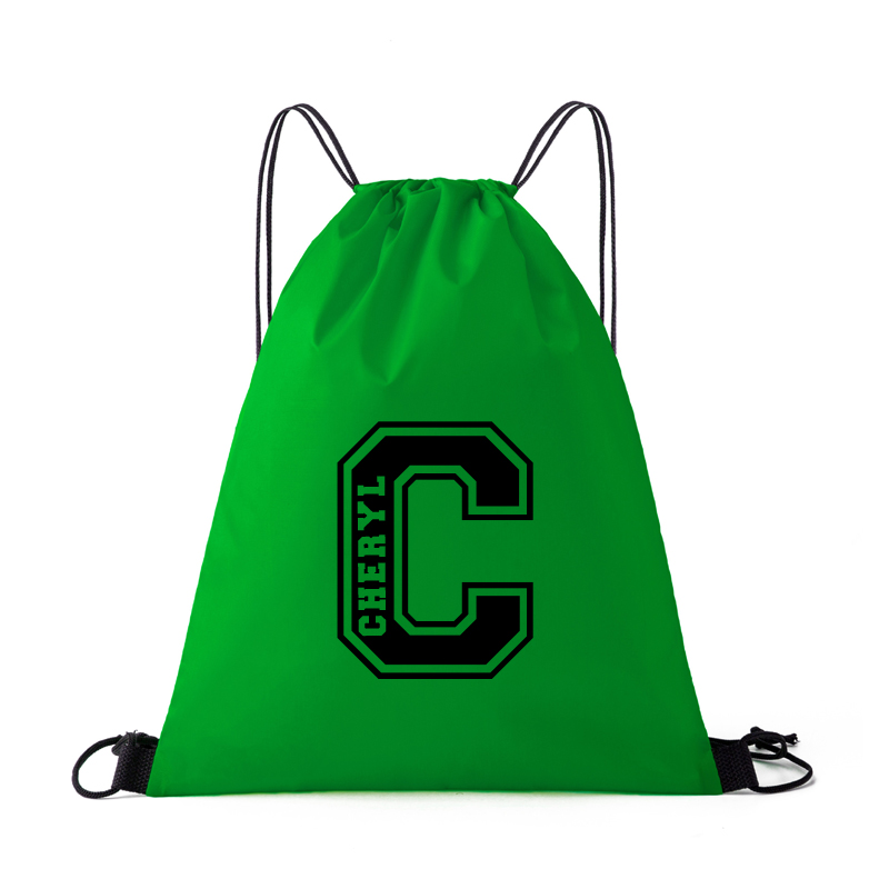 Personalized Initial & Name Beach Drawstring Rucksack Bag | CWBeach70