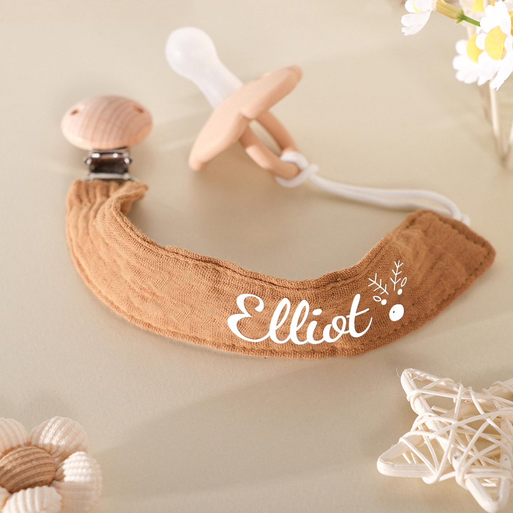 Personalized Baby Safety Cotton Yarn Pacifier Strap | CWToy131