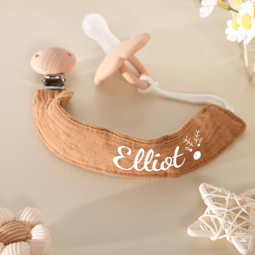 Personalized Baby Safety Cotton Yarn Pacifier Strap | CWToy131