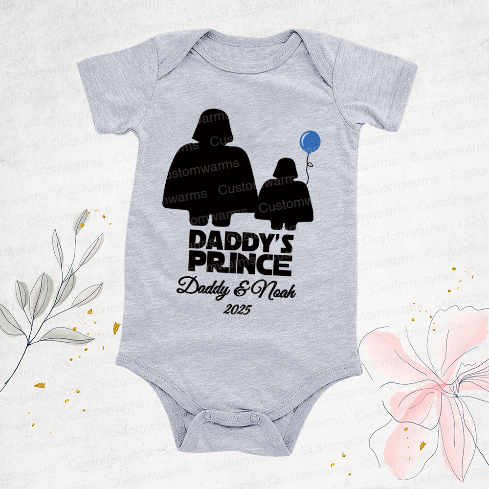 Personalized First Father's Day Daddy and Baby Outfit | CWFamily103