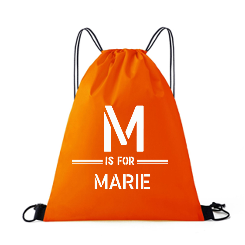Personalized Initial & Name Beach Drawstring Rucksack Bag | CWBeach71