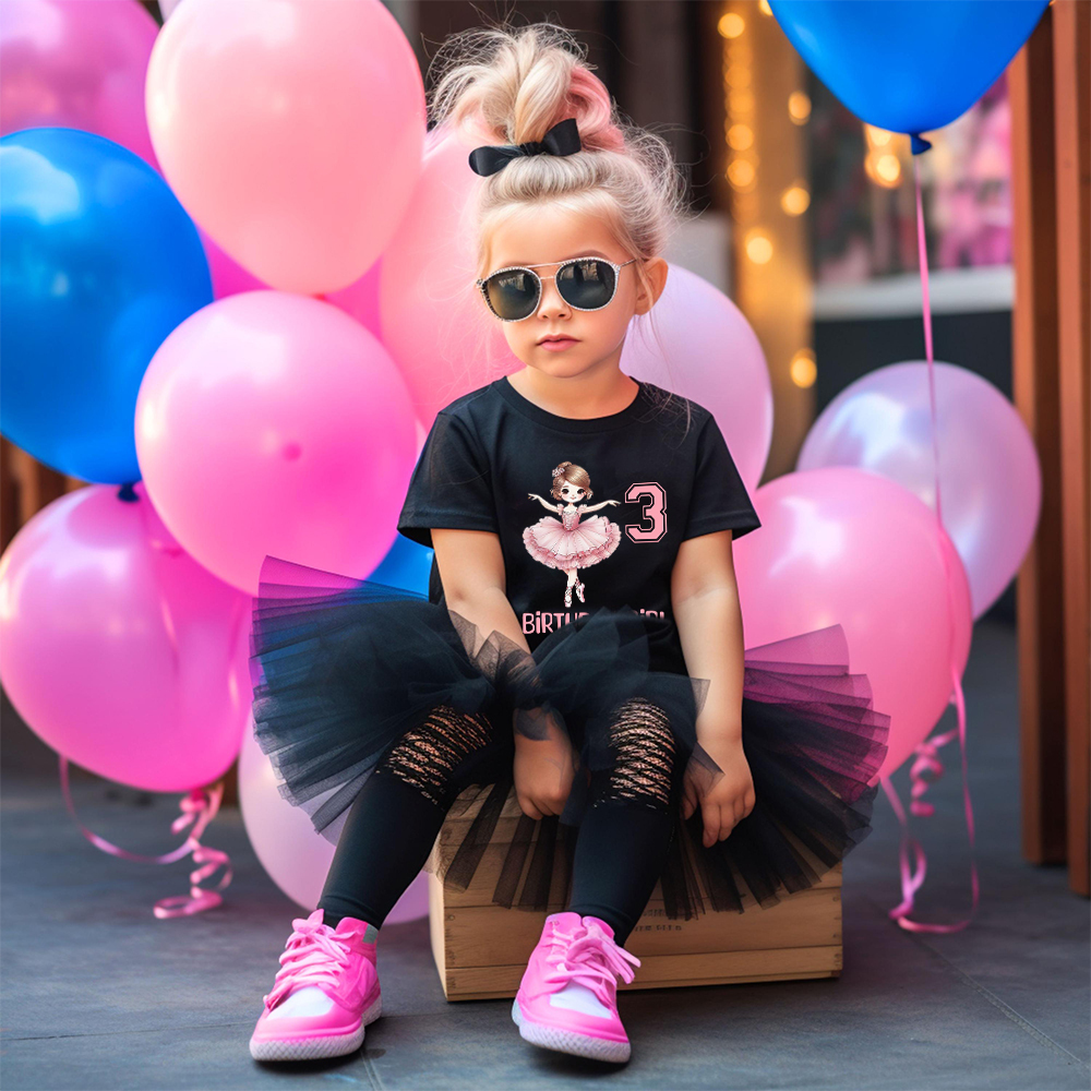 Personalized Ballet Dancer Theme Birthday T-Shirt | inBirth35