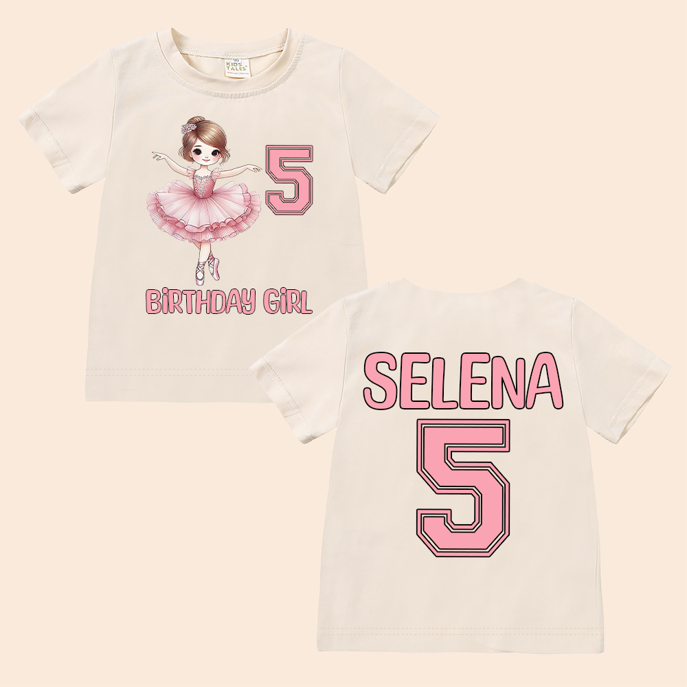 Personalized Ballet Dancer Theme Birthday T-Shirt | inBirth35
