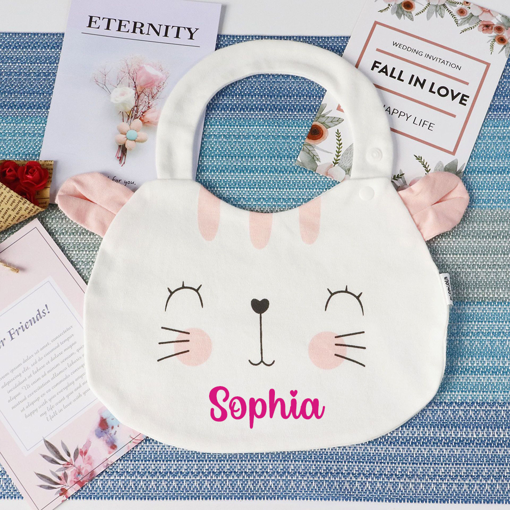 Personalised Baby 2-Layer Waterproof Cotton Bib | CWBaby265