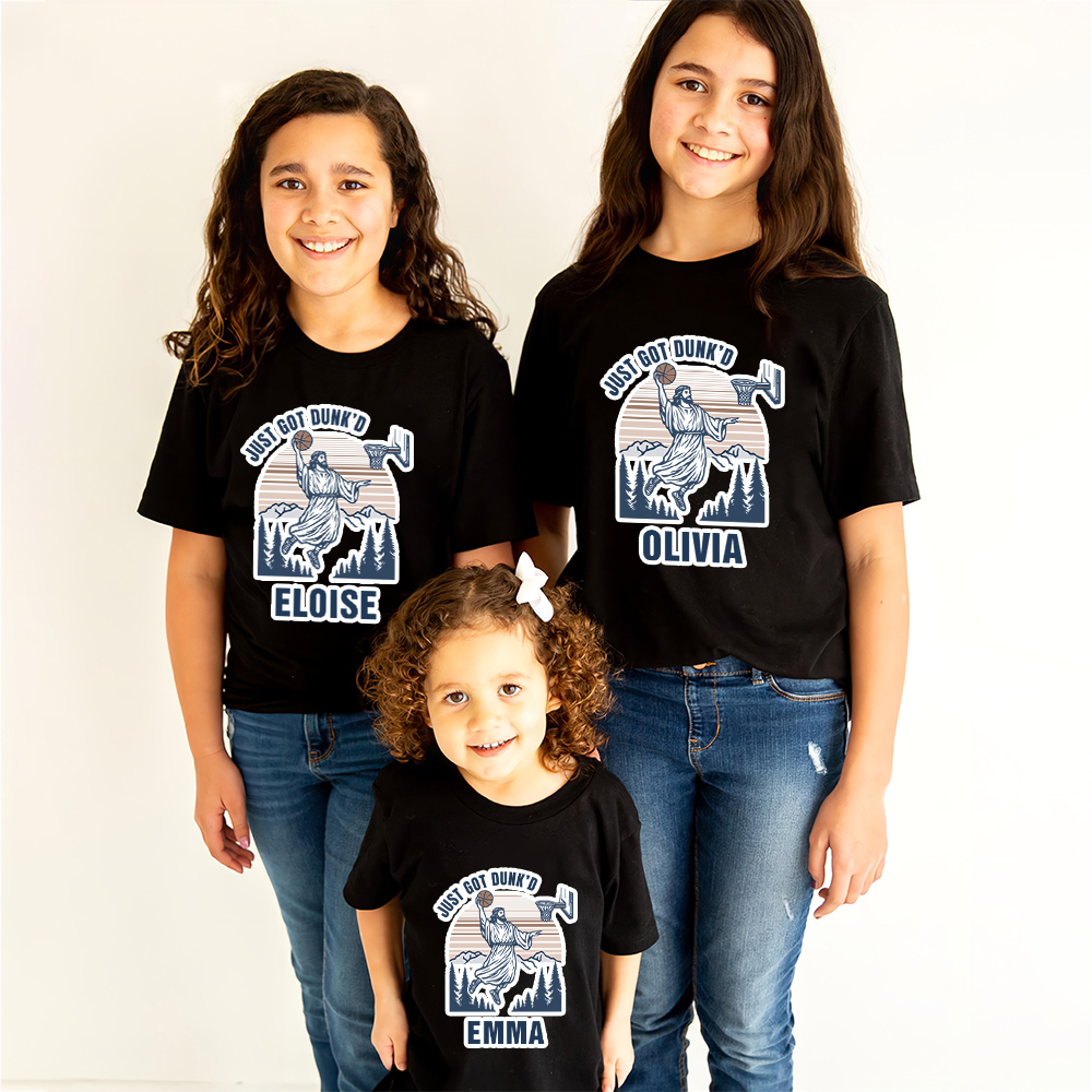 Personalized Baby Just Got Dunked Funny Baptism Shirts | CWBaby269
