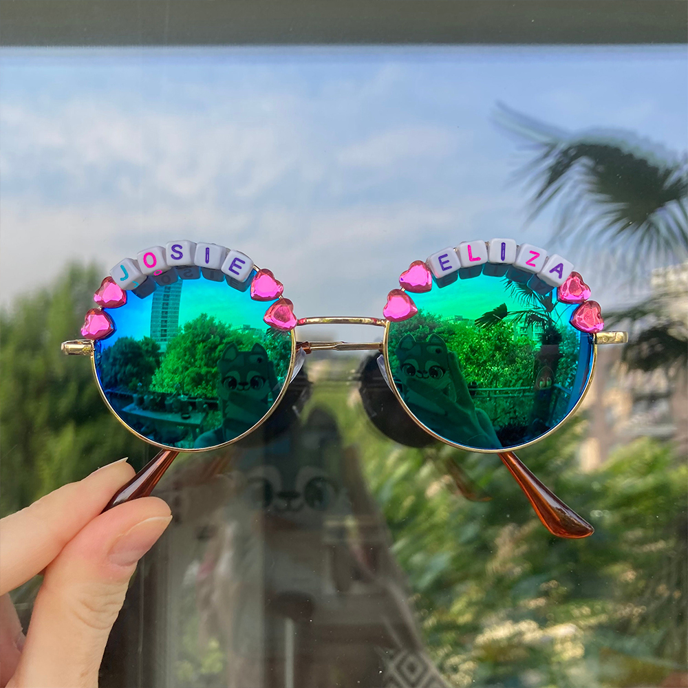 Personalized Colorful Flower Sunglasses For Kids | CWBeach76