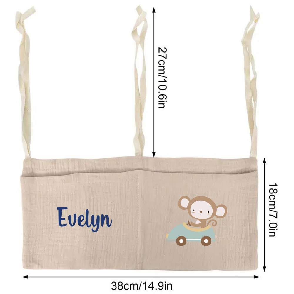 Personalized Baby Bed Pocket Accessories & Diapers Storage | CWBaby5801