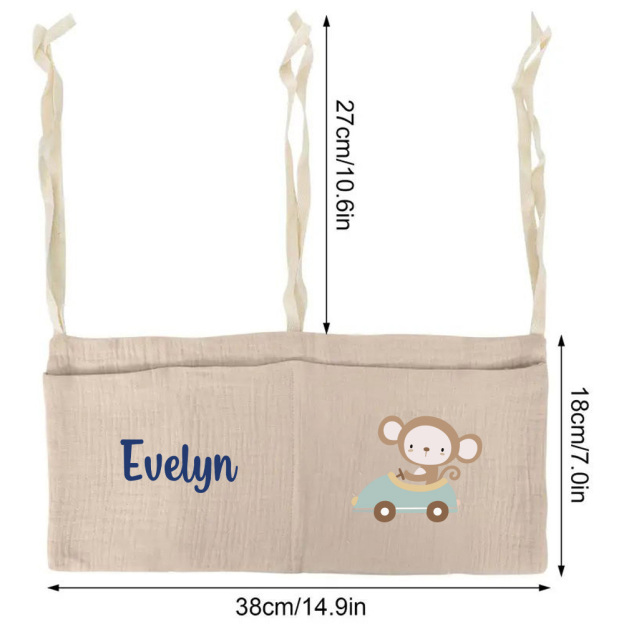 Personalized Baby Bed Pocket Accessories & Diapers Storage | CWBaby5801