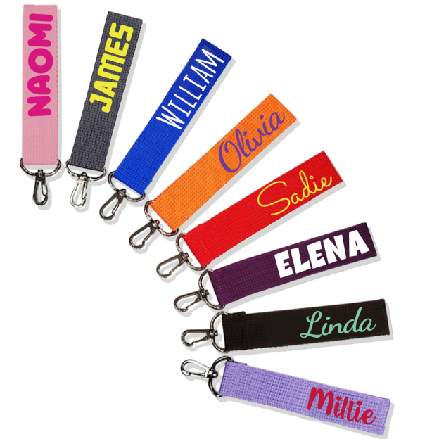 Personalized Colourful Webbing Name Tag | CWToy139