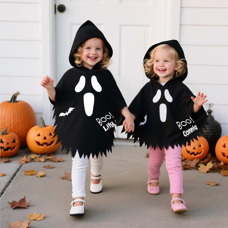 Personalized Kid Glow in the Dark Halloween Cosplay Ghost Cloak | CWHalloween54