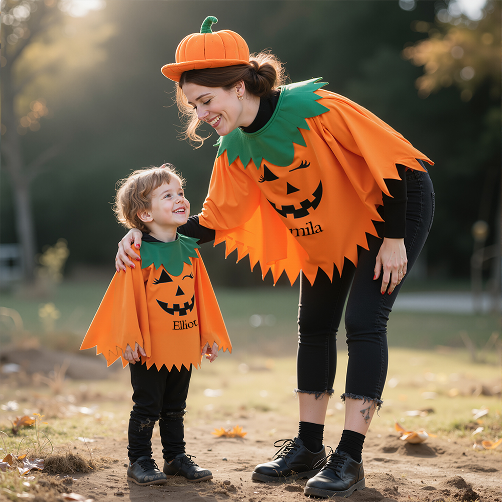 Personalized Halloween Night Glowing Pumpkin Costume | CWHalloween47