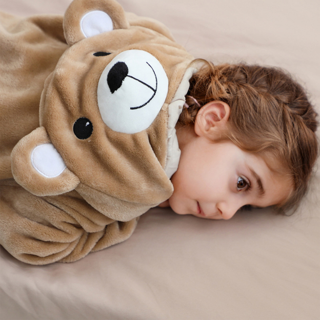 Personalized Leather Patch Baby Lovely Bear Animal Romper | CWBaby288