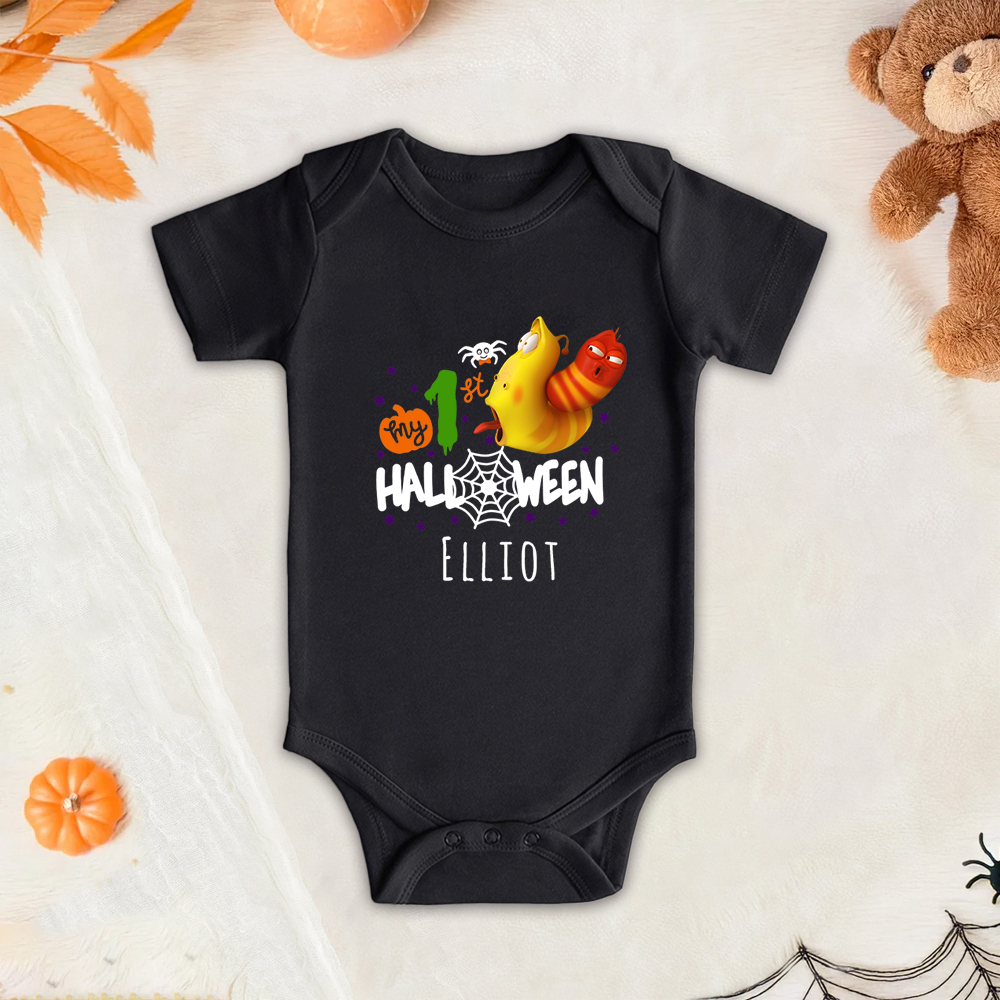 Personalized Larva's Halloween Funny Baby Romper | Larva01