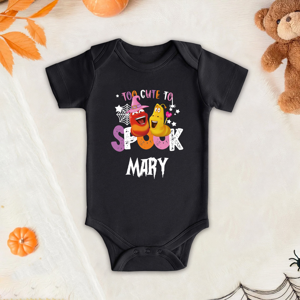 Personalized Larva's Halloween Funny Baby Romper | Larva04