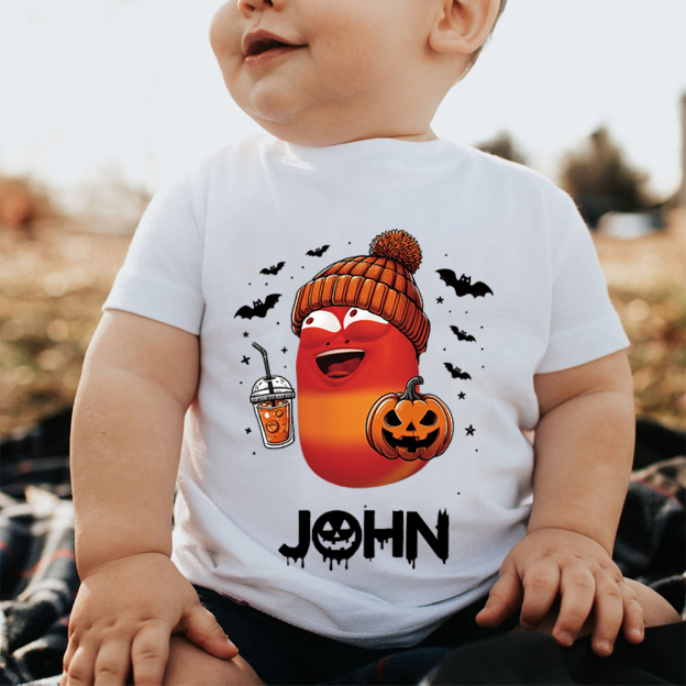 Personalized Larva's Halloween Funny Kid Shirt | Larva05