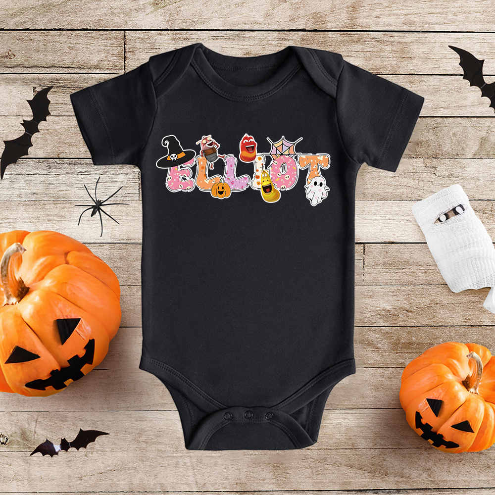 Personalized Larva's Halloween Funny Baby Romper | Larva15