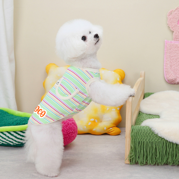 Personalized Cute Stripe Pet Summer Cool Vest | BKPet204
