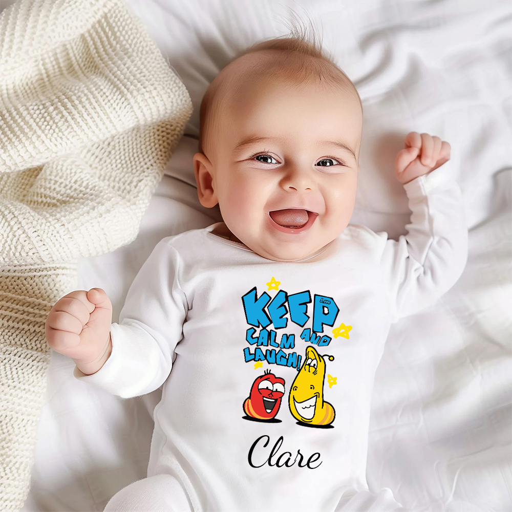 Personalized Larva's Funny Baby Romper | Larva25