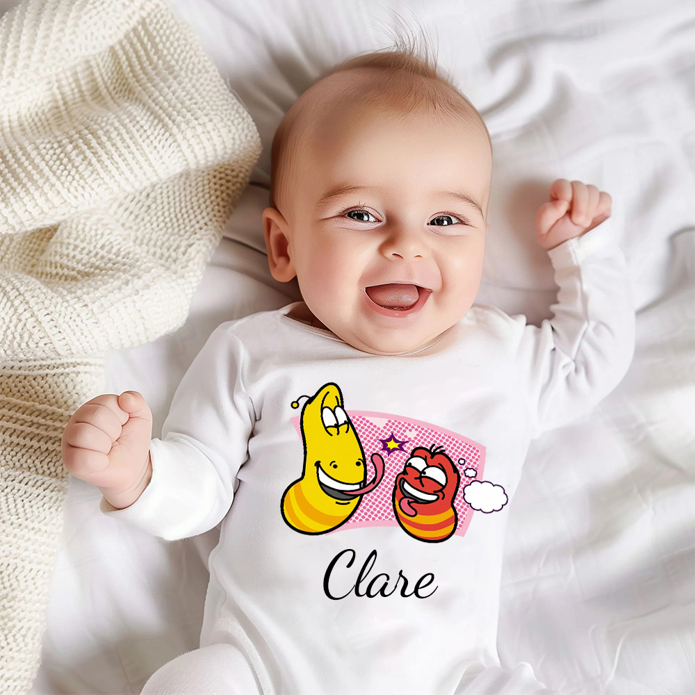 Personalized Larva's Funny Baby Romper | Larva26