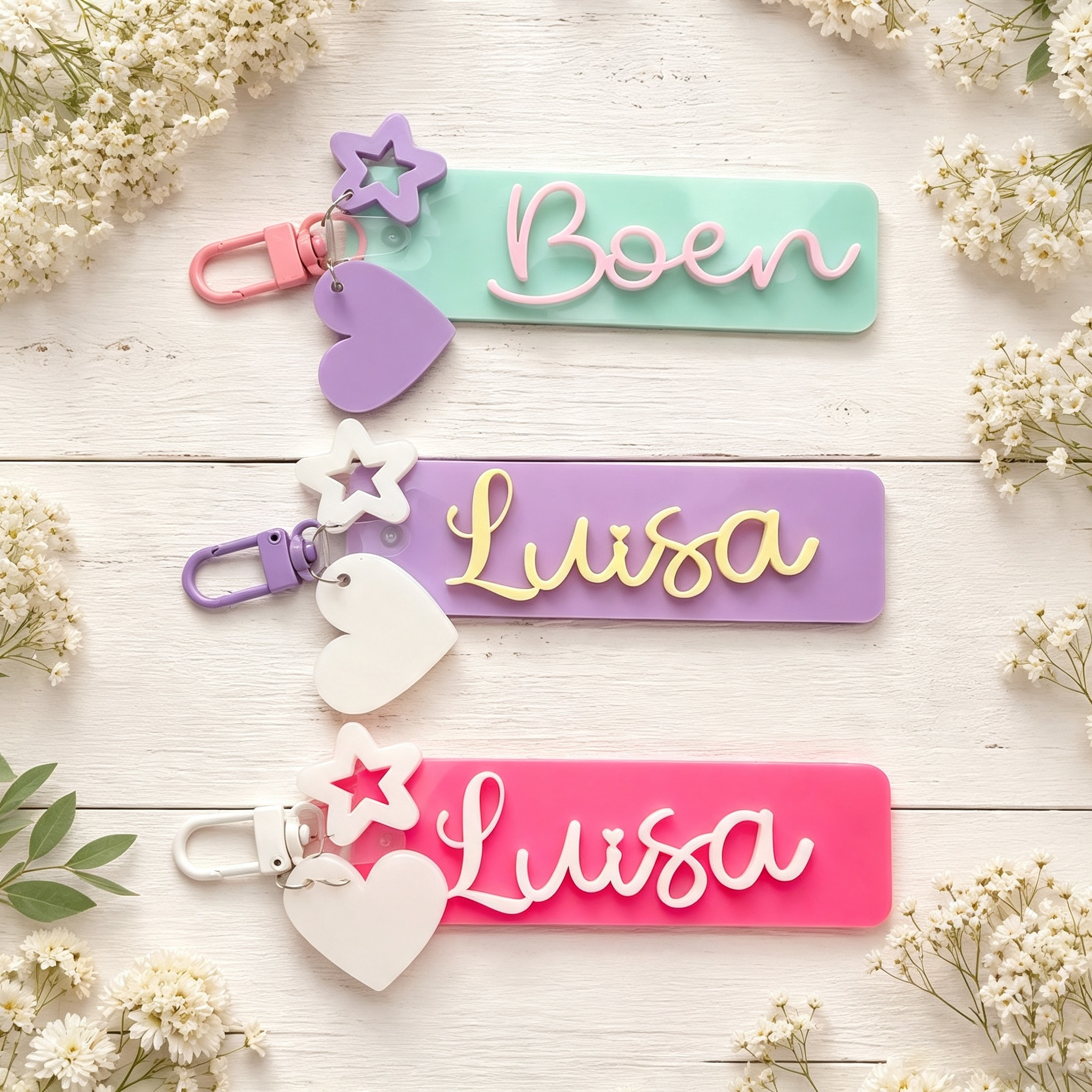 Personalized 3D Printed School Bag Name Tag | CWGift87
