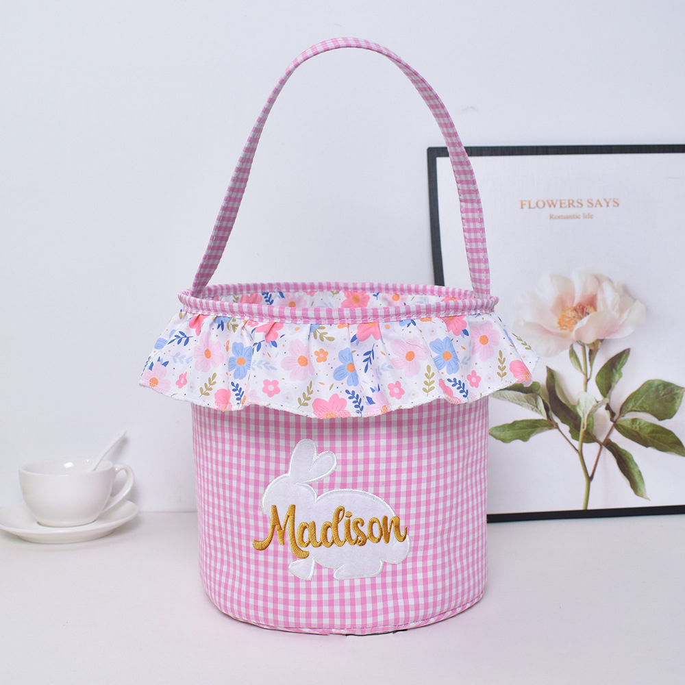 Personalised Embroidered Easter Bunny Basket | CWEaster46