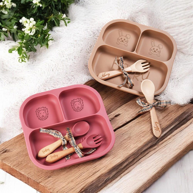 Personalised Baby Food Grade Color Dinner Plates  | CWBaby196