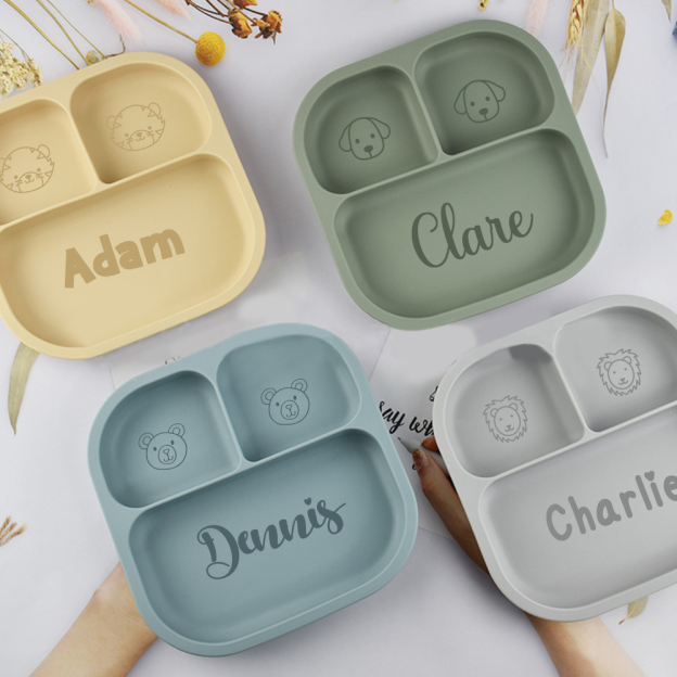 Personalised Baby Food Grade Color Dinner Plates  | CWBaby196